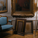 an elegant art gallery