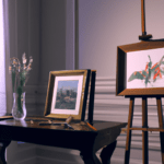 an elegant art gallery