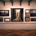 an elegant art gallery