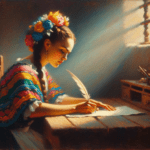 Frida Kahlo, nota per i suoi intensi e vibranti dipinti, era anche una poetessa dotata.