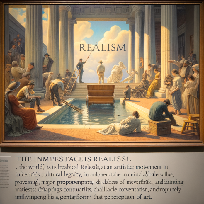 ll Realismo è una corrente artistica che ha segnato profondamente la storia dell'arte, influenzando generazioni di artisti e lasciando un'eredità culturale di inestimabile valore. In questo articolo, ci immergeremo nel mondo del Realismo, esplorando le sue origini, le caratteristiche distintive, i principali esponenti e le opere che hanno definito questo movimento. Preparati a scoprire come il Realismo abbia catturato l'essenza della vita quotidiana, sfidando le convenzioni e trasformando la percezione dell'arte.