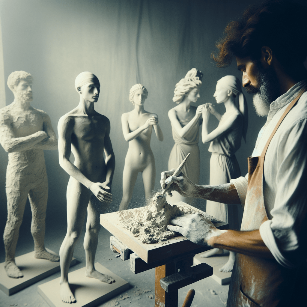 Segal iniziò a creare sculture avvolgendo il gesso intorno a modelli viventi, catturando così l'immediatezza e la realtà della forma umana. Questa tecnica, che lui stesso definì 