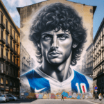 murale con il volto di Diego Armando Maradona a Napoli