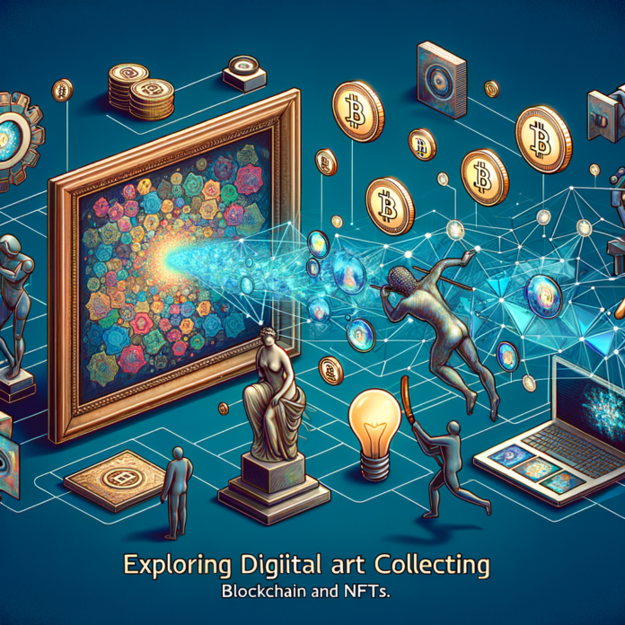 "Collezionare Arte Digitale: Blockchain e NFT" Esamina il ruolo emergente della tecnologia blockchain e dei Non-Fungible Tokens (NFT) nel collezionismo d'arte digitale.