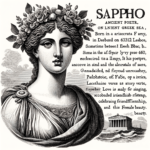 Sappho nacque sull’isola di Lesbo, nel Mar Egeo, in una data imprecisata tra il 630 e il 612 a.C. Appartenente a una famiglia aristocratica, ebbe l’opportunità di ricevere un’educazione raffinata, che le permise di esprimersi attraverso la poesia. La sua opera, composta principalmente di liriche brevi, era destinata al canto accompagnato dalla lira. La tematica predominante nei suoi versi è l’amore, declinato in tutte le sue forme: passionale, platonico, non corrisposto, celebrativo dell’amicizia e della bellezza femminile.