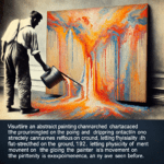 Il suo approccio, noto come “dripping” o “action painting”, si caratterizza per l’uso di tecniche di versamento e sgocciolamento della pittura direttamente dai pennelli sui telai stesi a terra. Questa metodologia ha permesso a Pollock di sperimentare con la fisicità del movimento pittorico in un modo che era senza precedenti.