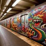 Lee Quiñones, celebre per i suoi graffitie colorati sulle carrozze della metropolitana di New York negli anni ’70 e ’80, è stato un protagonista dell’epoca d’oro della graffiti art nella città. Originario del quartiere Lower East Side, Quiñones ha iniziato a dipingere sui vagoni della MTA a soli 14 anni, diventando rapidamente una figura di spicco nel panorama artistico urbano. Le sue opere, tra cui spiccano immagini di draghi, leoni e il personaggio Howard the Duck, hanno colorato oltre 120 carrozze metropolitane, trasformando il grigiore del trasporto pubblico in una vibrante galleria d’arte mobile