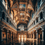 “Palazzo Ducale di Venezia: Simbolo del Potere Veneziano” Esamina il Palazzo Ducale, icona dell’architettura gotica e sede del potere politico veneziano, attraverso le sue straordinarie opere d’arte e i suoi intricati decori.