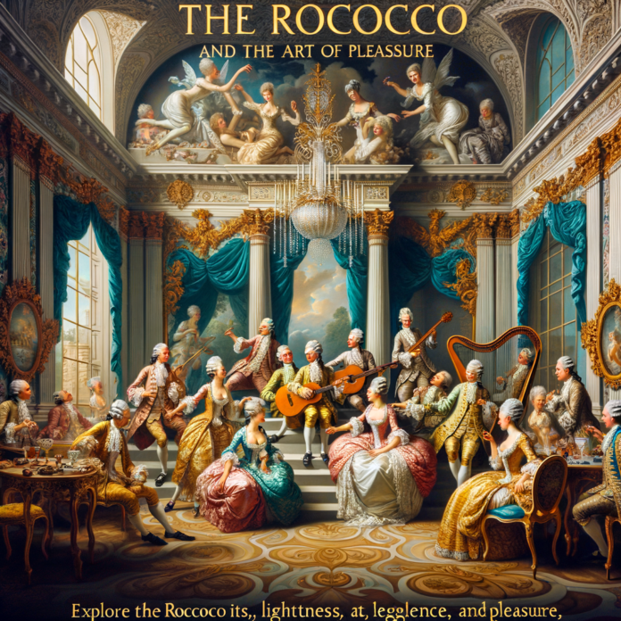 "Il Rococò e l'Arte del Piacere" Indaga sul rococò, con il suo interesse per la leggerezza, l'eleganza e il piacere, riflettendo le corti europee del XVIII secolo.