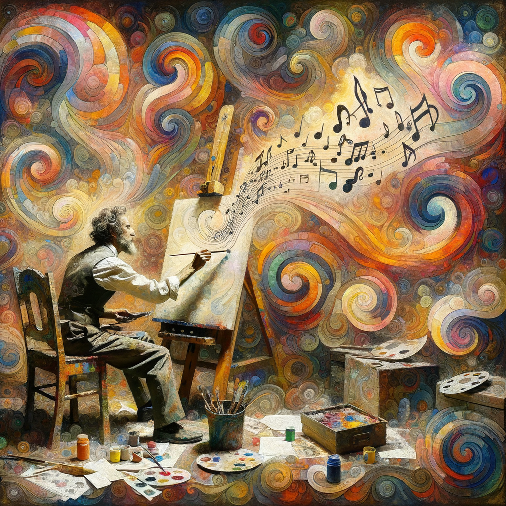 Kandinsky che dipinge mentre ascolta musica
